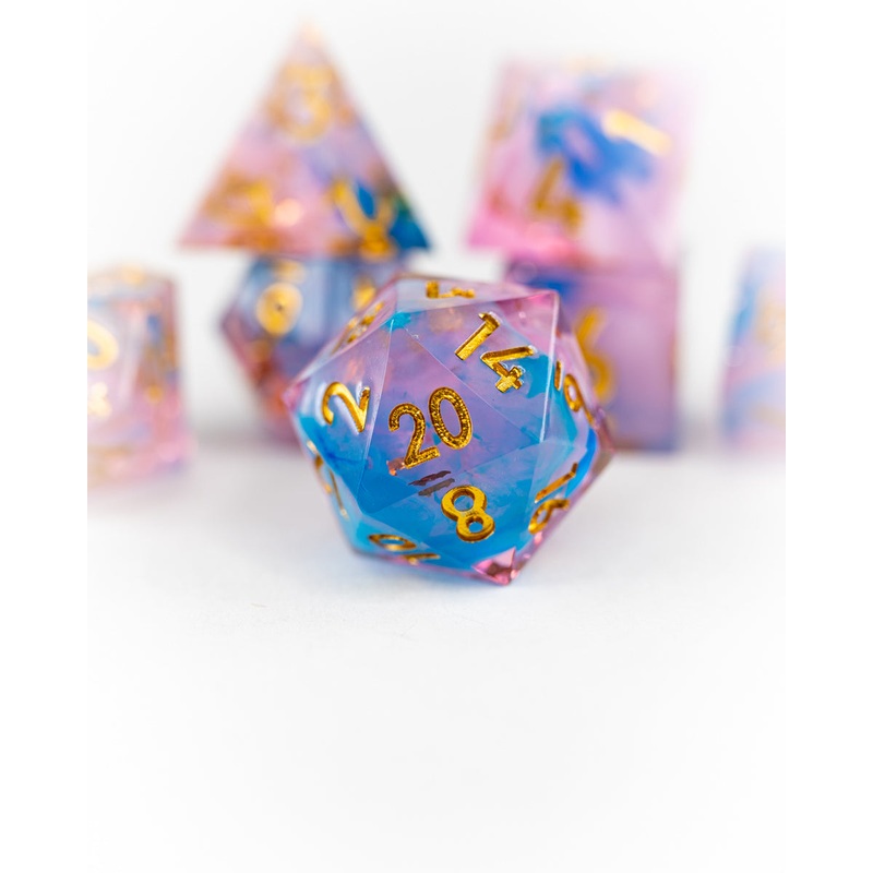 Lover's Laugh | 7 Piece Sharp Edge Resin Dice Set