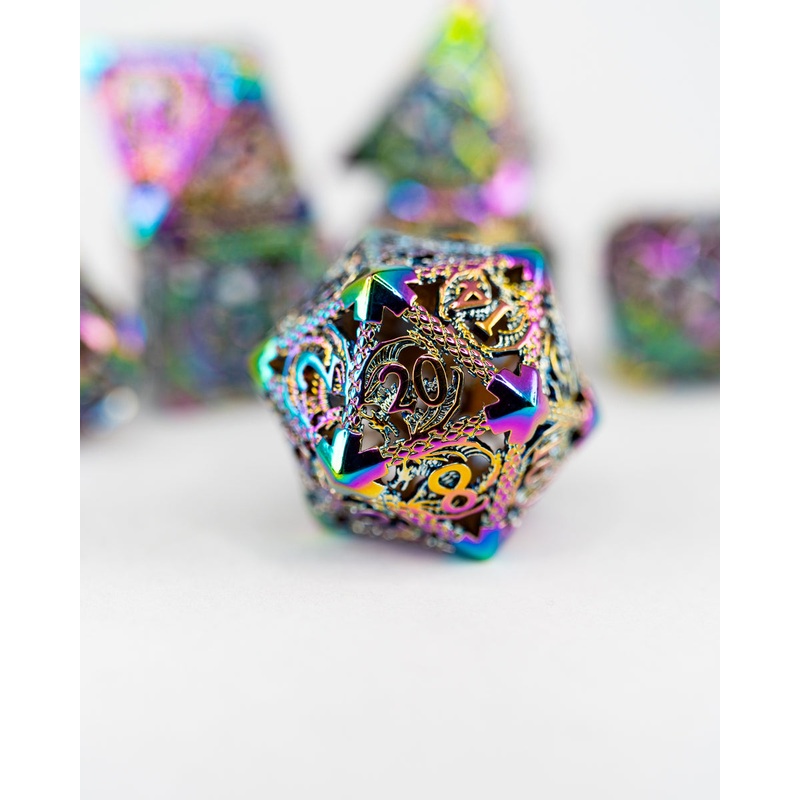 Madrigal | Hollow | 7 Piece Metal Dice Set