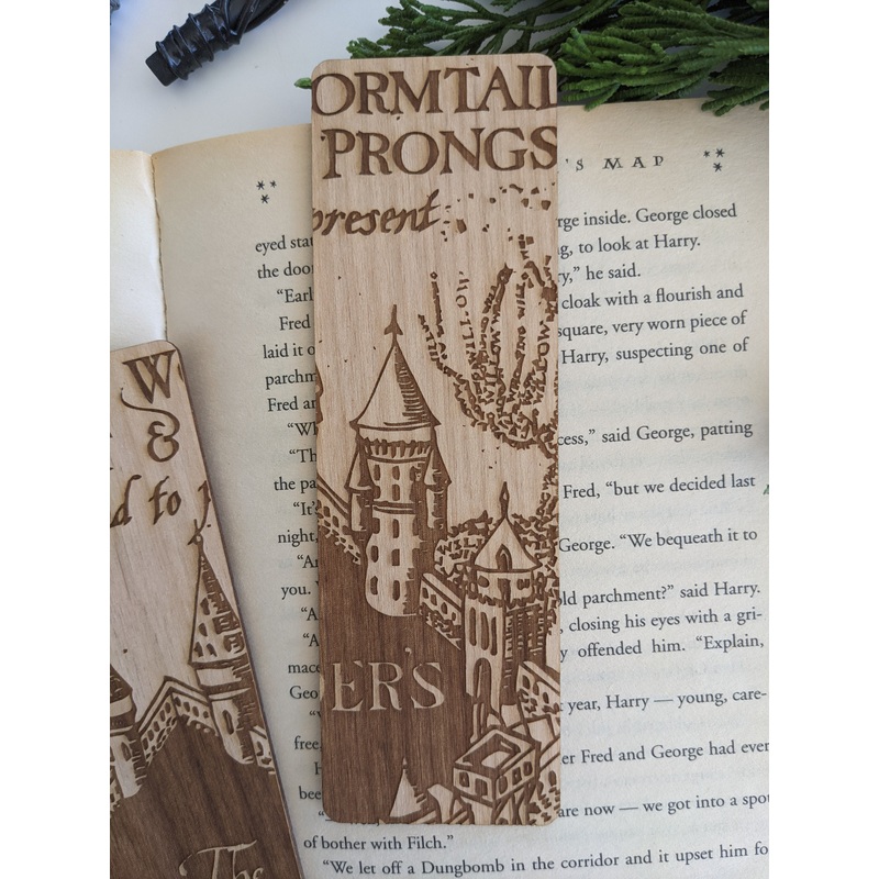 Marauder's Map Part 3 | Harry Potter | Engraved Wooden Bookmark (T)