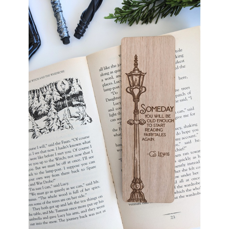 Old Enough To Read Fairytales | Narnia | Engraved Wooden Bookmark (T)