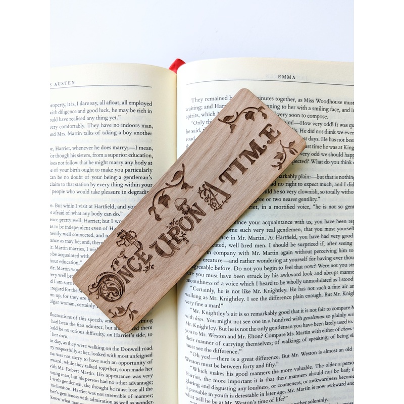 Once Upon A Time | Engraved Wooden Bookmark (T)