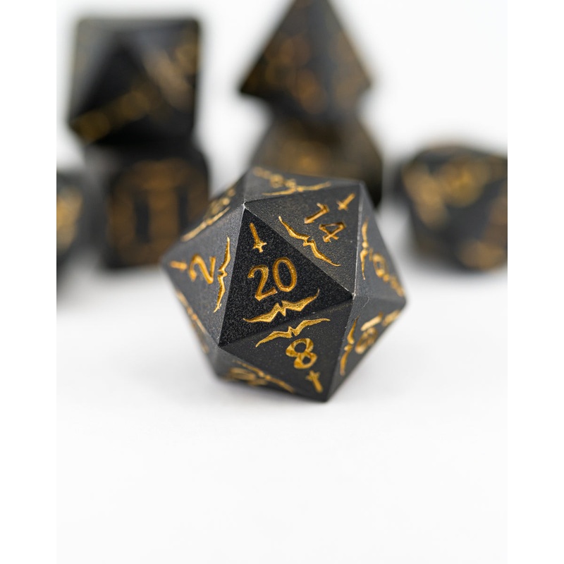 Samurai | 7 Piece Metal Dice Set