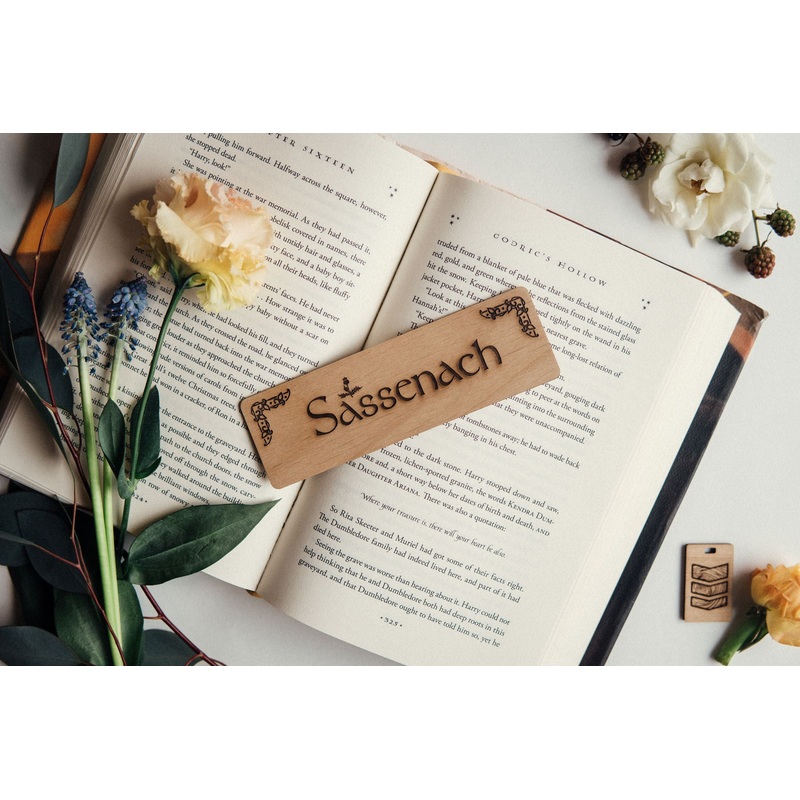 Sassenach | Engraved Wooden Bookmark (T)