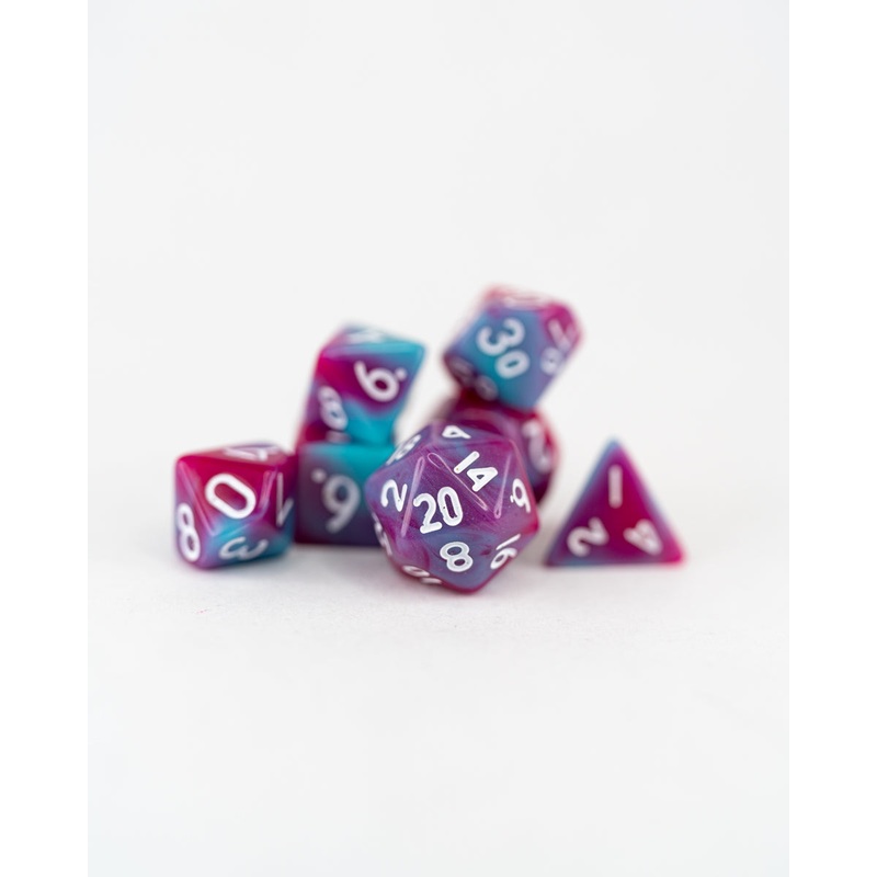 Scanlan's Spice | 7 Piece Mini Acrylic Polyhedral Dice Set
