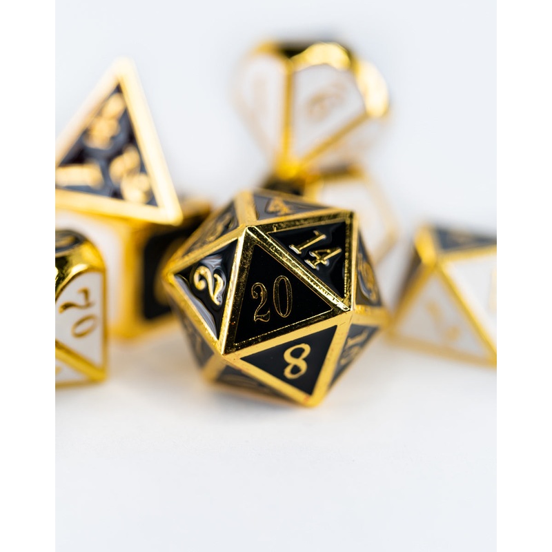 Sock and Buskin | 7 Piece Metal Dice Set