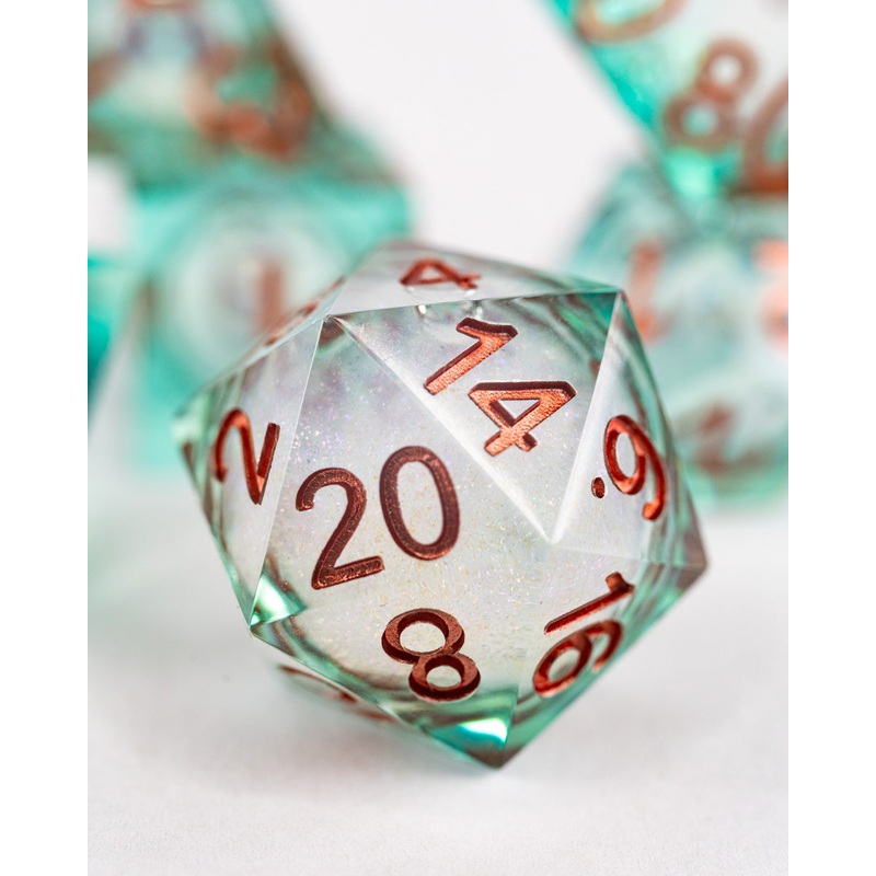 Waterwilled | 7 Piece Liquid Core Dice Set