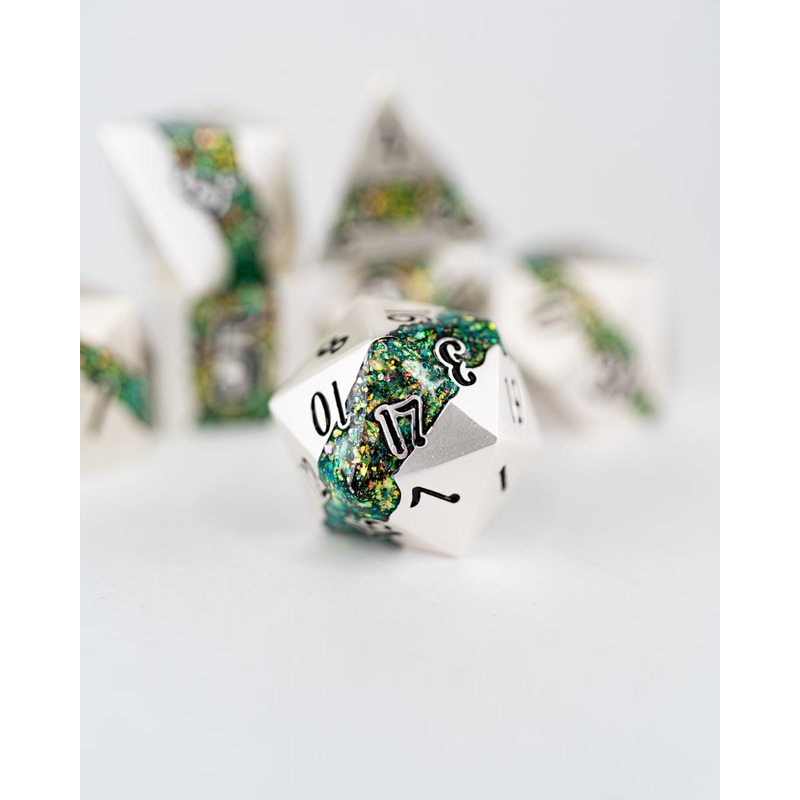 Woods Between Worlds | 7 Piece Metal Dice Set