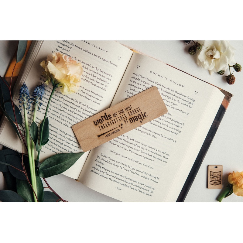 Words Are Magic | Harry Potter | Engraved Wooden Bookmark