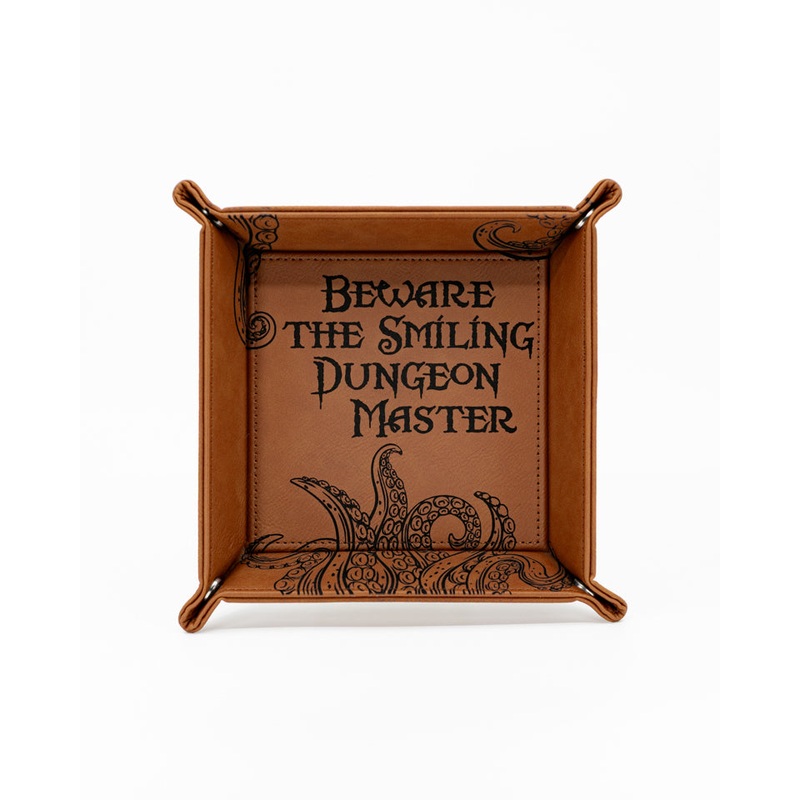 Beware the Smiling DM | Vegan Leather Dice Rolling Tray