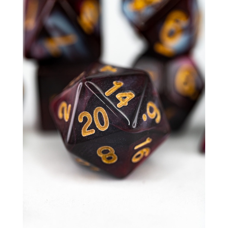 Blood Marble | 7 Piece Acrylic Dice Set
