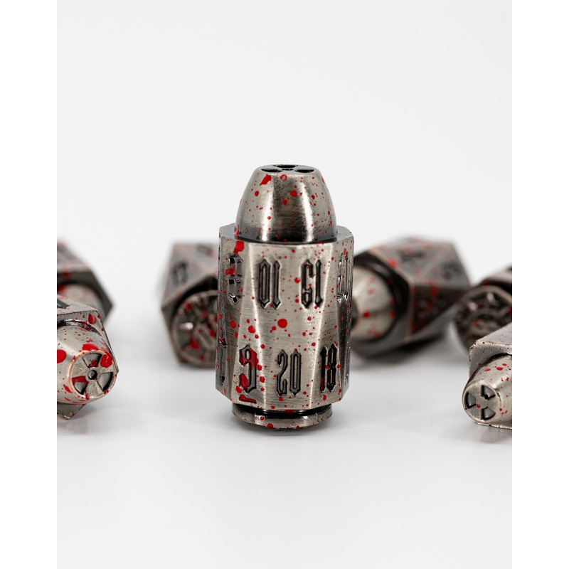 Charlie | Iron Bullets | 7 Piece Metal Dice Set