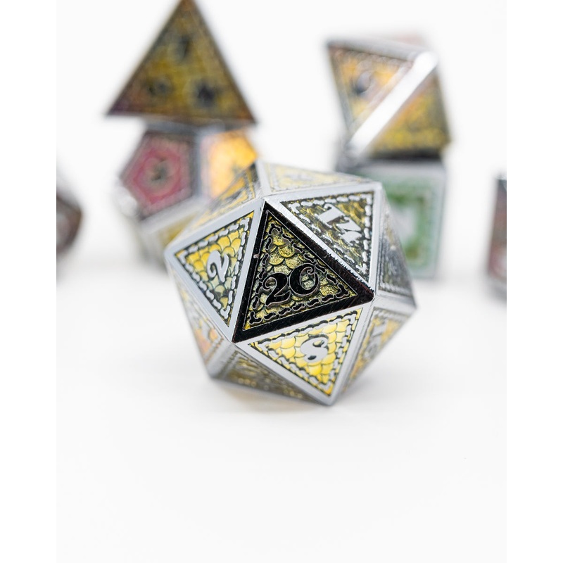 Chromatic Orb | 7 Piece Metal Dice Set