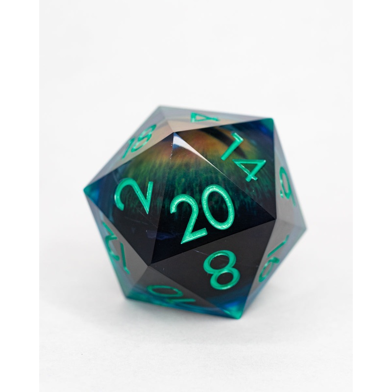 Cthulu | Floating Eye Inclusion | 33MM Sharp Edge D20