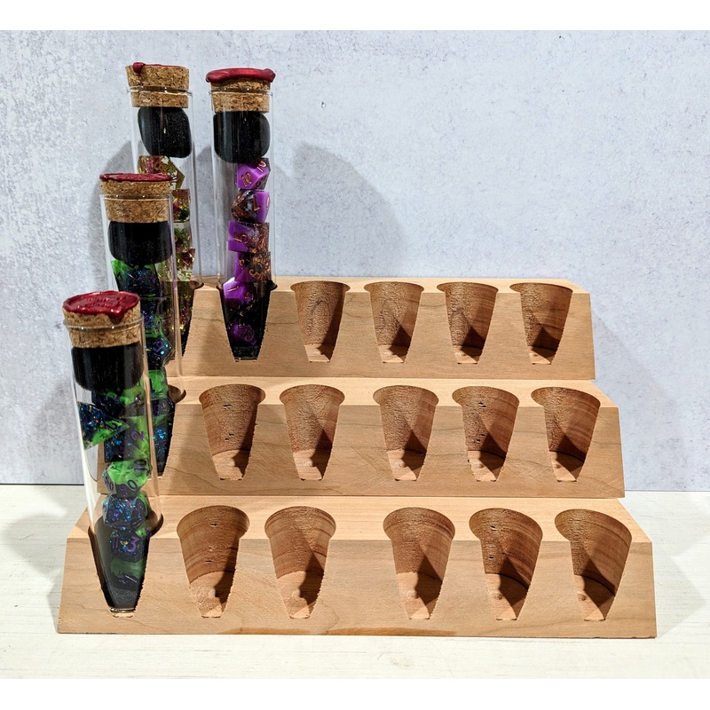 Dice Display Stand | Sharp Edge Dice Vials | Large Pyramid