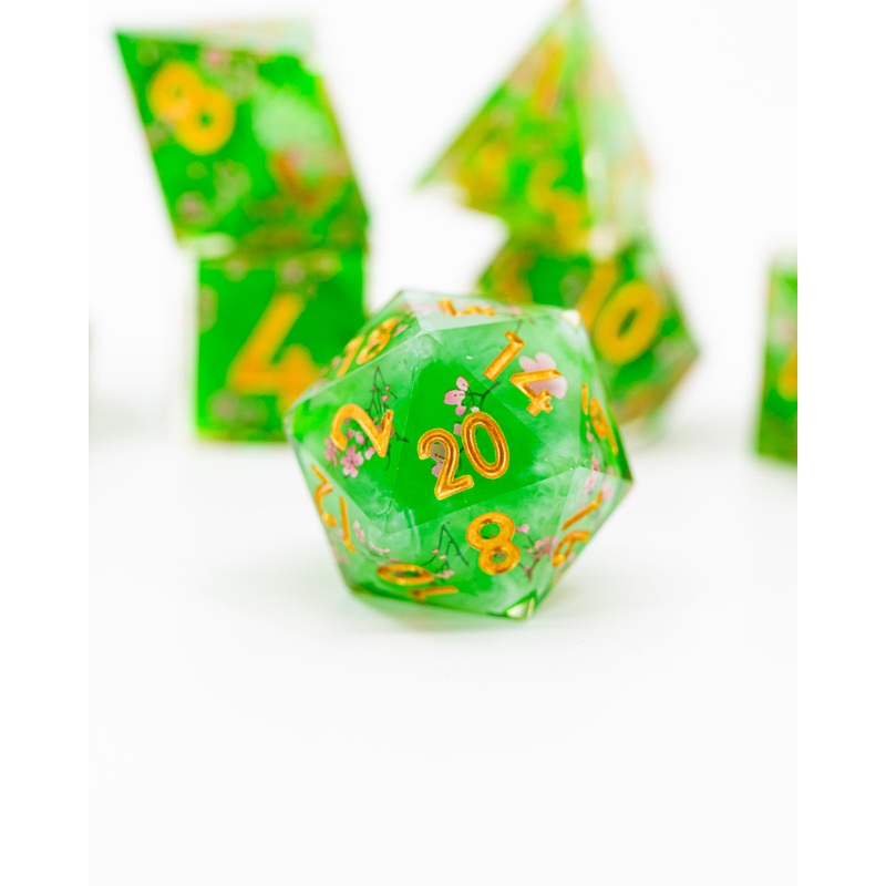 Dryad's Dream | Double Cast | 7 Piece Sharp Edge Dice Set