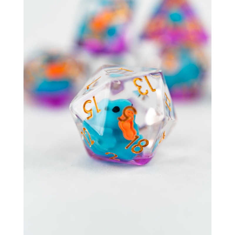Duckworth | Duck | 7 Piece Acrylic Inclusion Dice Set