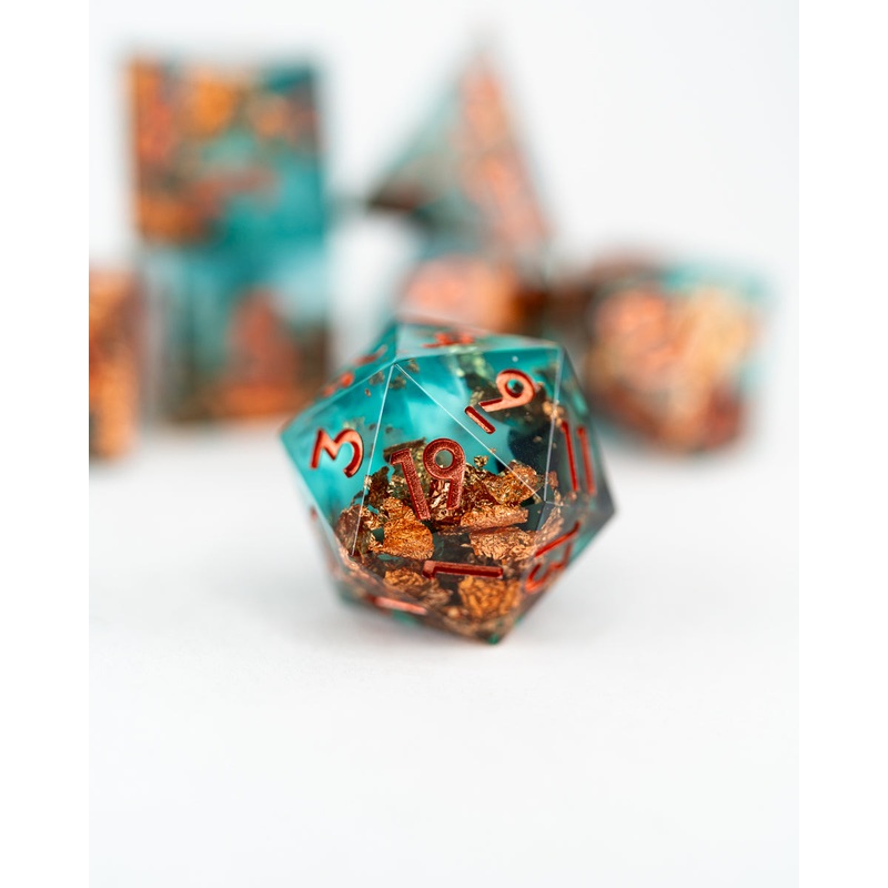 Enigma | 7 Piece Sharp Edge Resin Dice Set