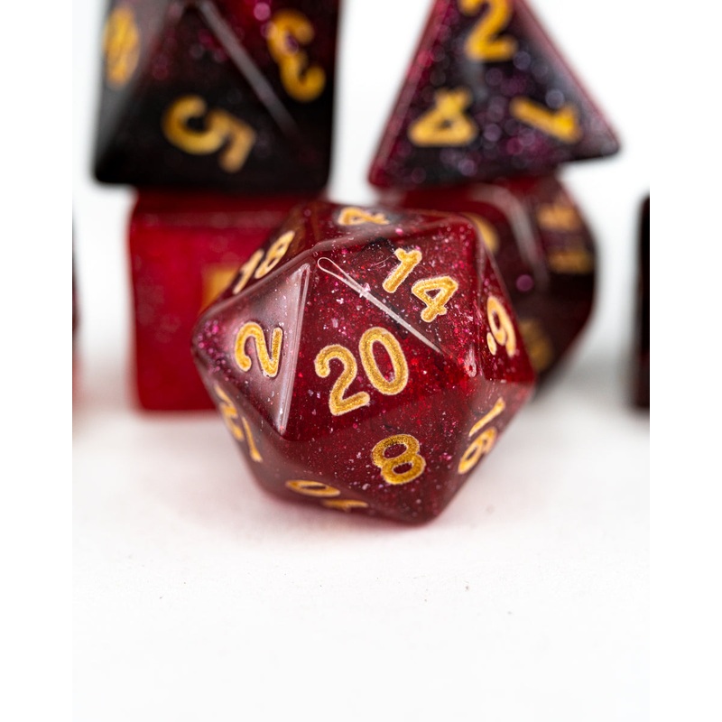 Ether of Embers | 7 Piece Acrylic Dice Set
