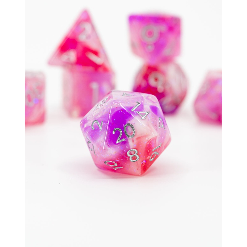 Faerie Fire | 7 Piece Acrylic Dice Set