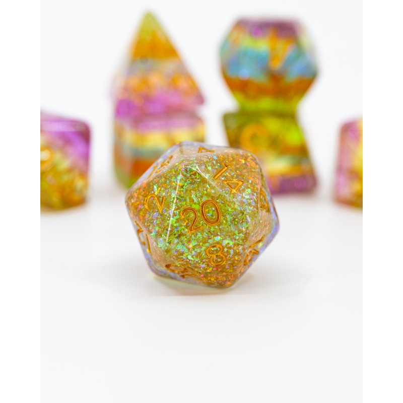 Fizzy Lifting Drink | 7 Piece Acrylic Dice Set