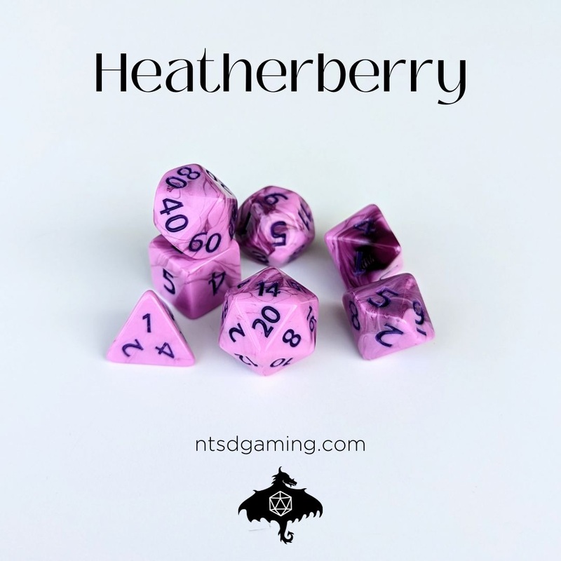 Heatherberry | 7 Piece Acrylic Dice Set