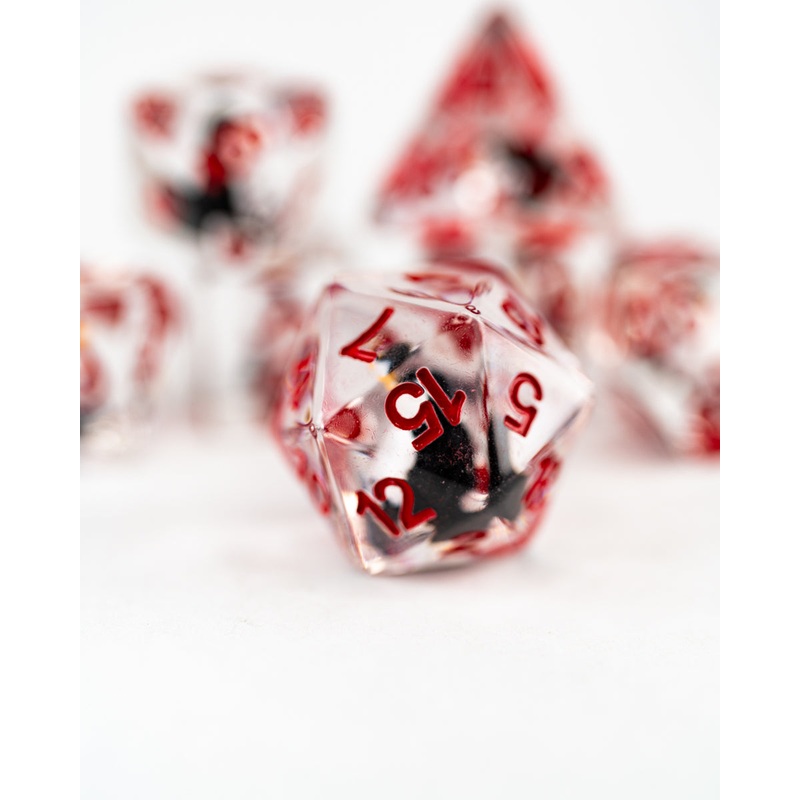 Jeeves | Penguin | 7 Piece Acrylic Inclusion Dice Set