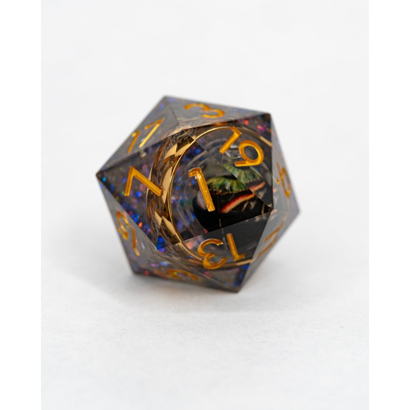 One Ring To Rule Them All | Gold Ring Inclusion | 33MM Sharp Edge D20