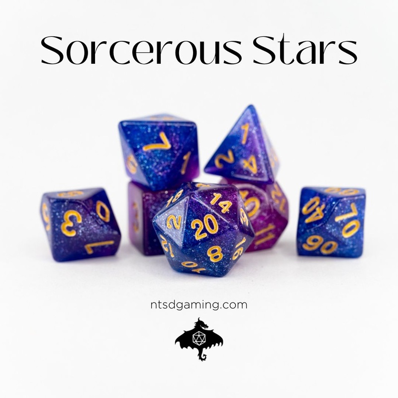 Sorcerous Stars | 7 Piece Acrylic Polyhedral Dice Set