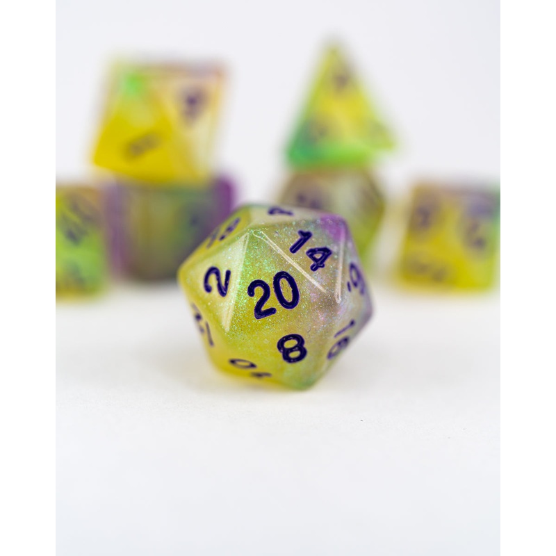 Tadpole Gumbo | Glow in the Dark | 7 Piece Acrylic Dice Set