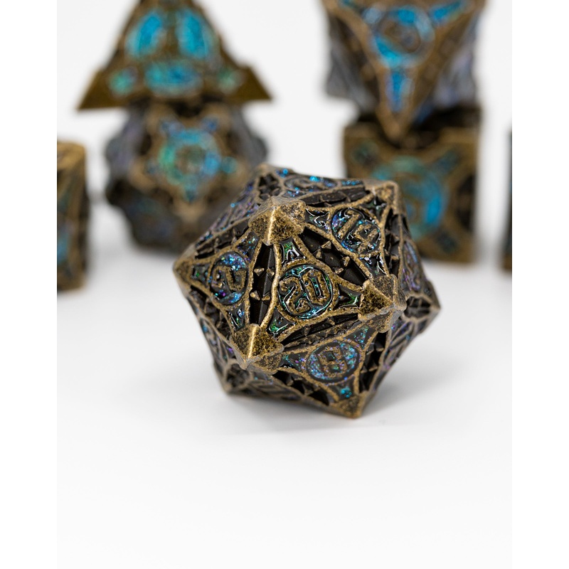 X-02 | 7 Piece Metal Dice Set