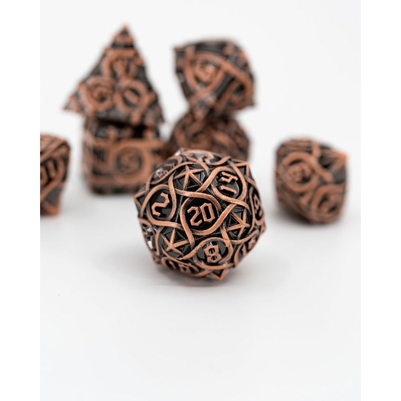 Celtic Bramble | 7 Piece Metal Dice Set