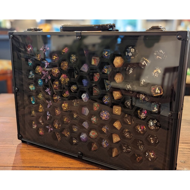 Chest of Hoarding | 26 Set Capacity | Plexi Glass Dice Display Case