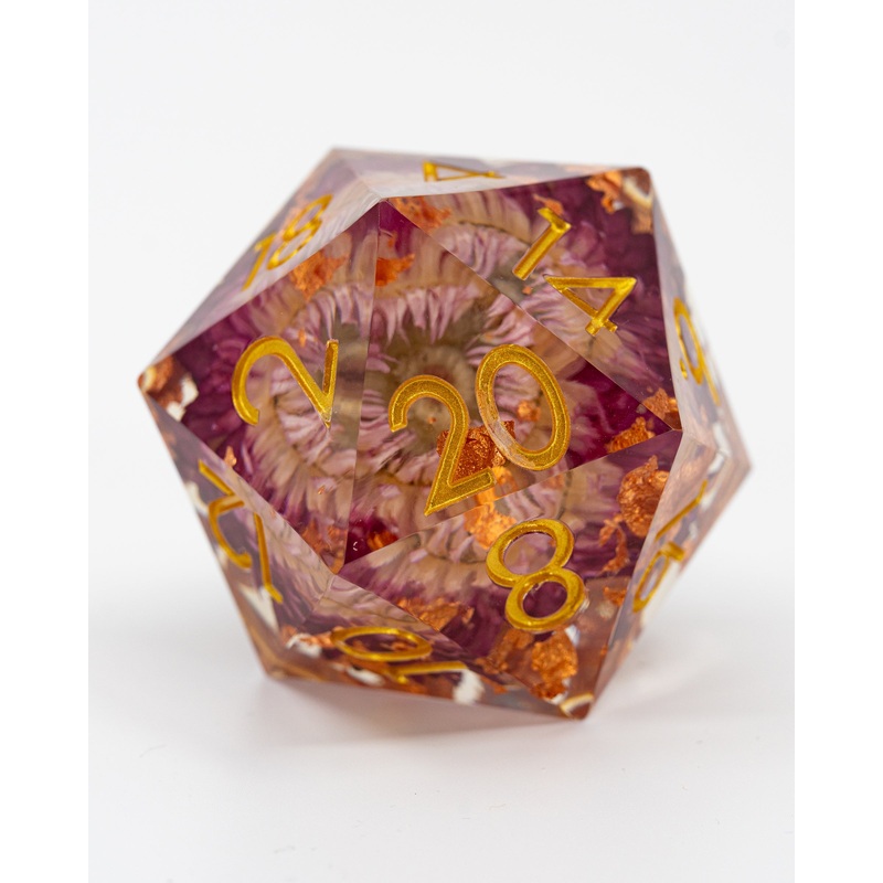 Chrysanthian Core | Chrysanthemum Inclusion | 50MM Sharp Edge D20