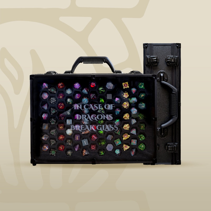 COLOSSAL In Case Of Dragons Break Glass | 66 Set Capacity | Plexi Glass Dice Display Case