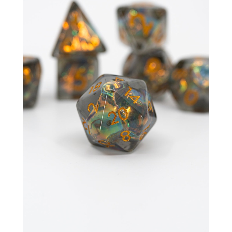 Dancing Lights | 7 Piece Acrylic Dice Set
