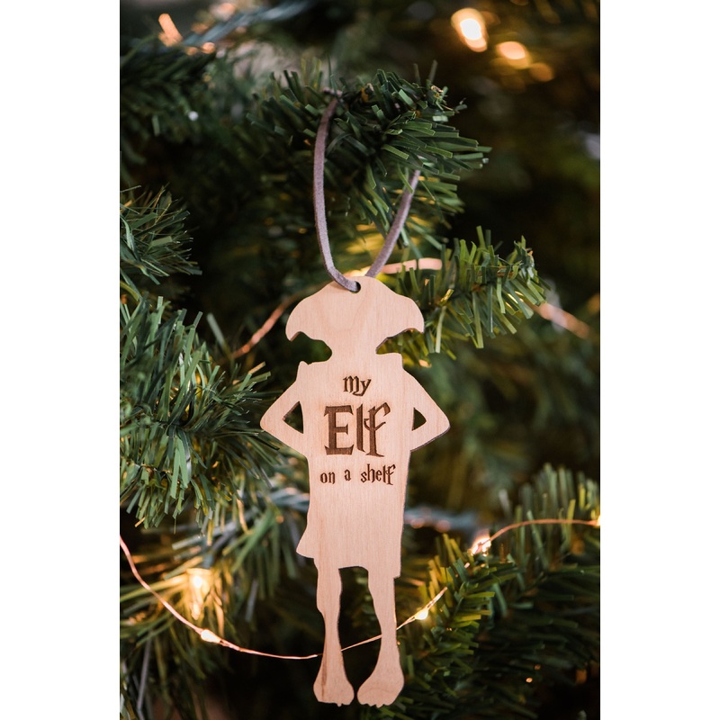 Dobby, My Elf On A Shelf | Harry Potter | Wooden Ornament | Set of 2