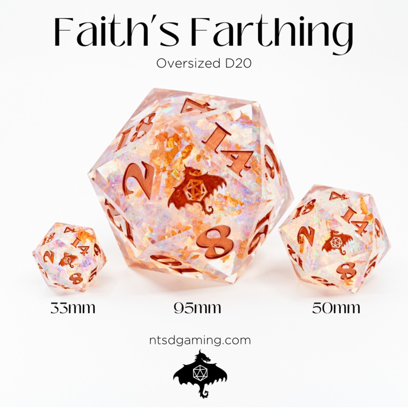 Faith's Farthing | 33MM Sharp Edge D20