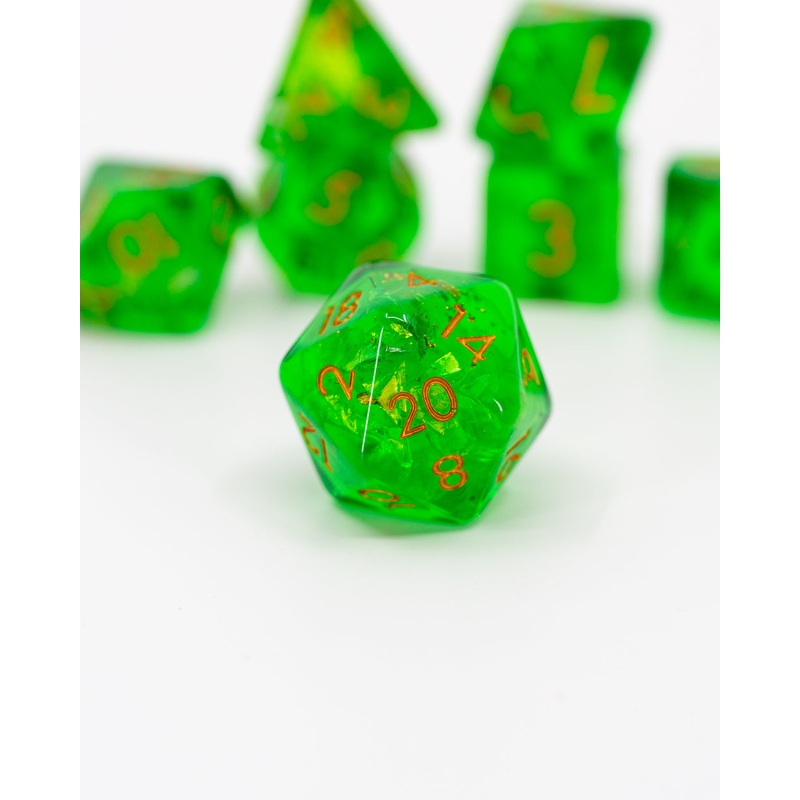 Gelatinous Cube | 7 Piece Acrylic Dice Set