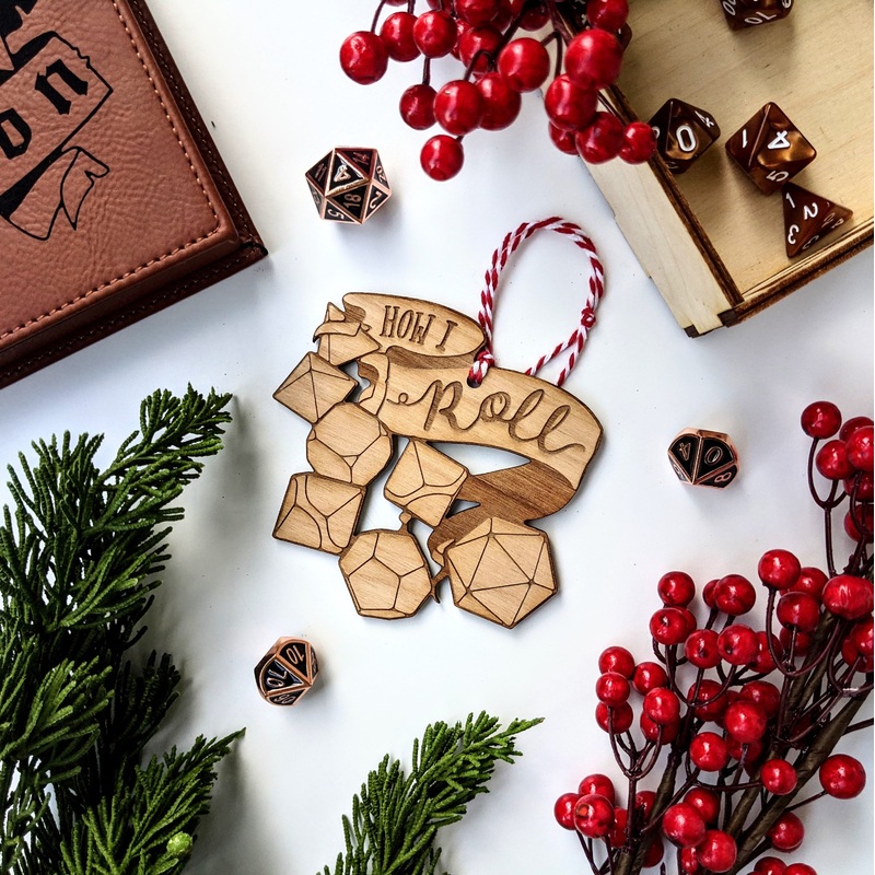 How I Roll | Wooden Ornament | Set of 2