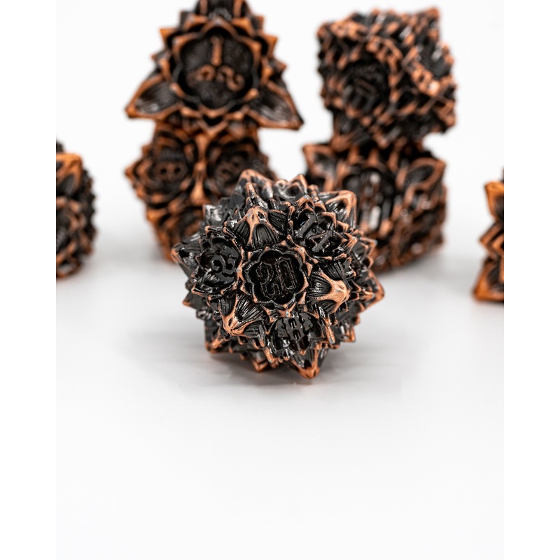 Iron Rose | 7 Piece Metal Dice Set