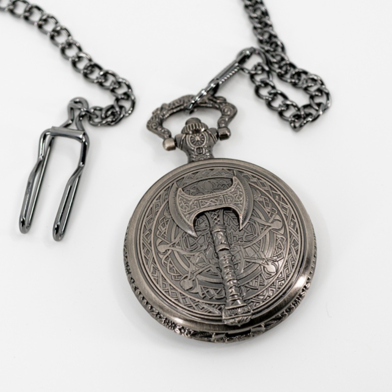 Ironside | Iron Pocket Watch with 7 Piece Micro Mini Metal Dice Set