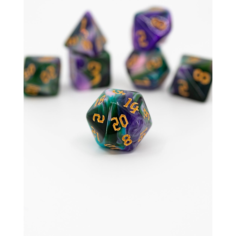 King Cake | 7 Piece Acrylic Dice Set