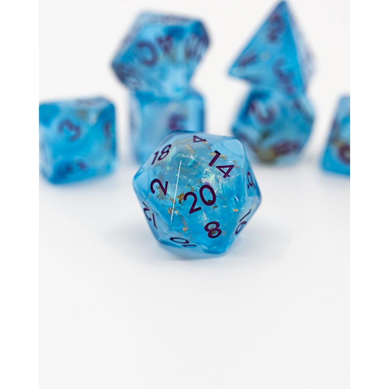Poseidon's Light | 7 Piece Acrylic Dice Set