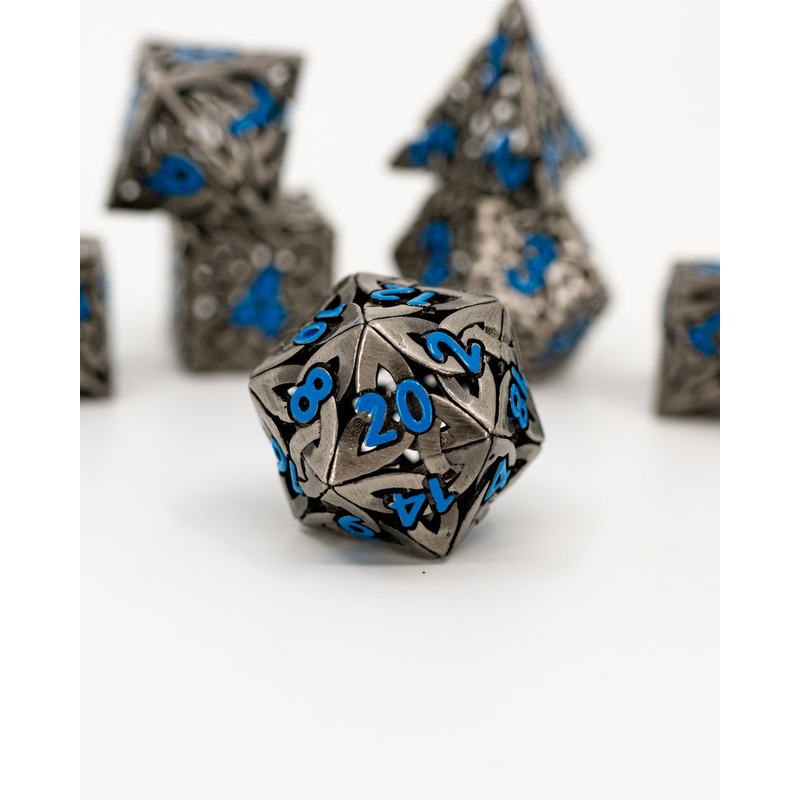 Solomon's Bond | Hollow | 7 Piece Metal Dice Set