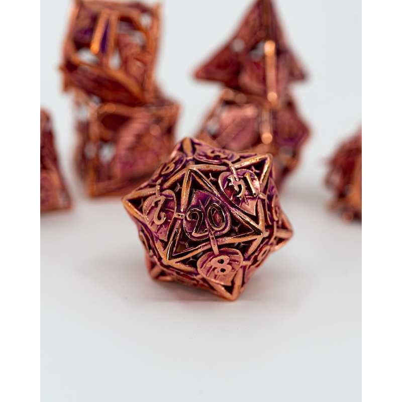 Temple of Celadrin | Hollow | 7 Piece Metal Dice Set