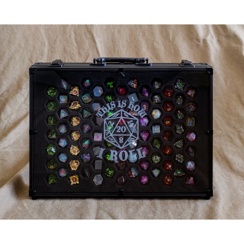 This Is How I Roll | 26 Set Capacity | Plexi Glass Chest of Hoarding Dice Display Case