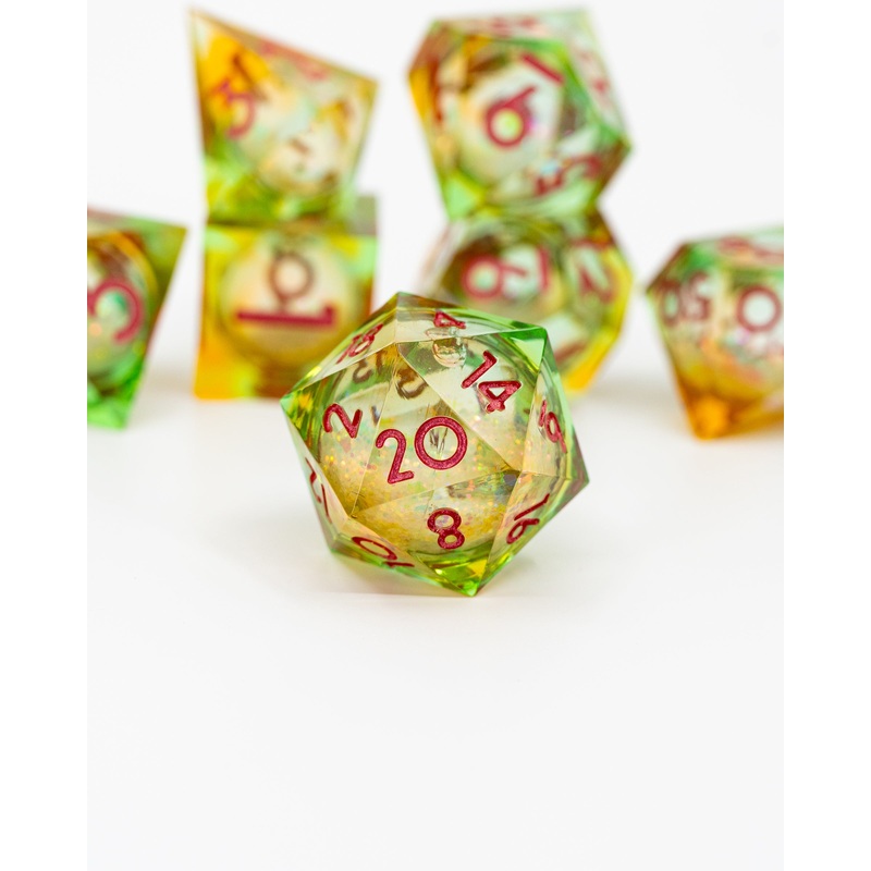 Titania's Favor | 7 Piece Liquid Core Dice Set