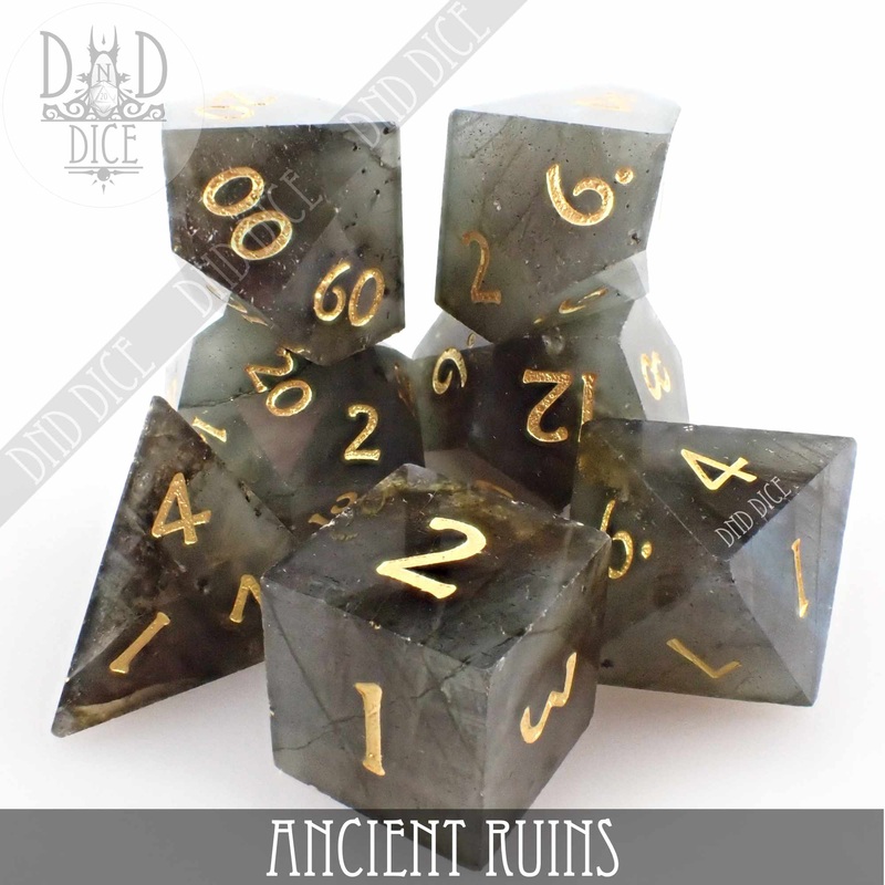 Ancient Ruins Labradorite Dice Set (Gift Box)