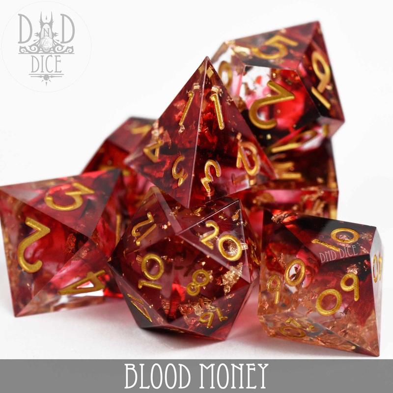 Blood Money Handmade Dice Set