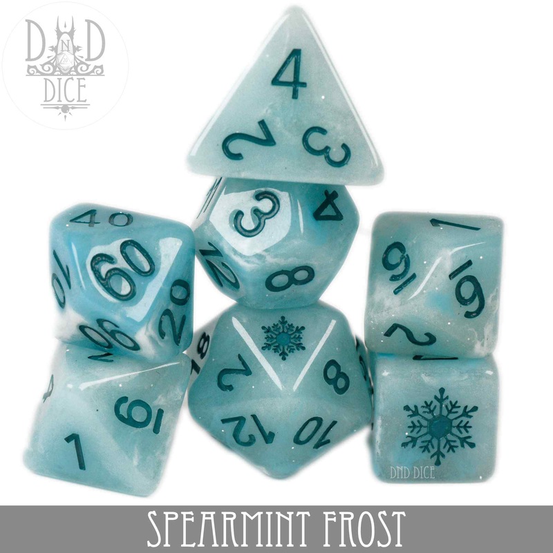Spearmint Frost Dice Set
